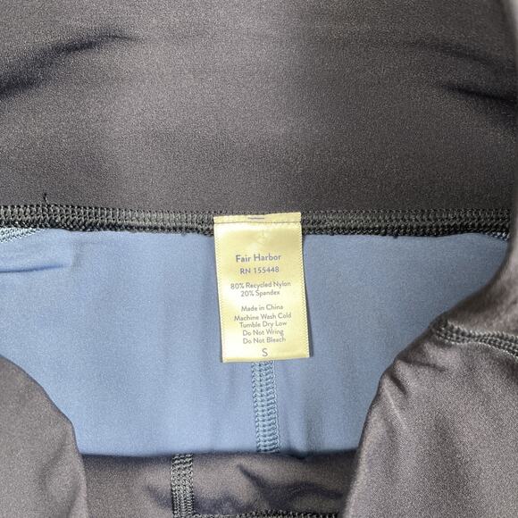 Fair Harbor Bayview Bike Shorts Womens Small Blue Back Zipper Pocket NWT - Picture 3 of 8